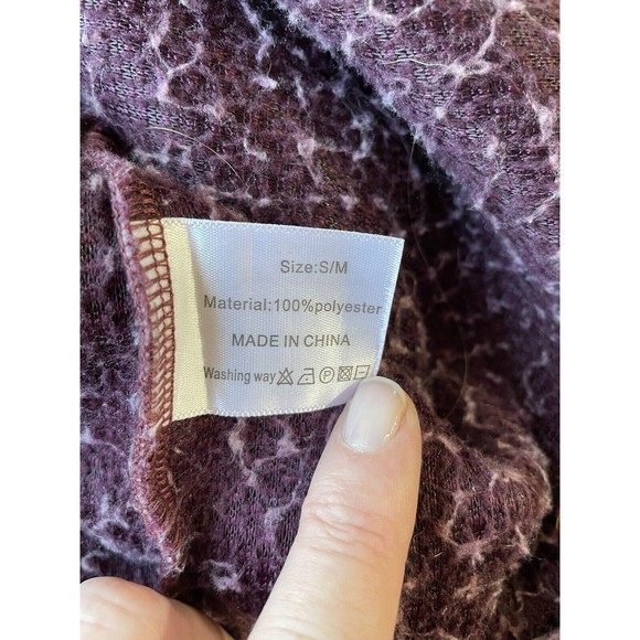 Mauve Pink Woman’s Long Sleeve 1/4 Zip Pullover Sherpa Jacket Small/Medium - Picture 8 of 10